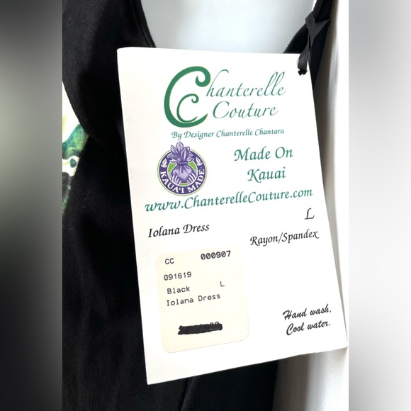 NWT Iolana Dress by Chanterelle Couture Made In Kauai Hawaii Soft Slimming Large - Picture 6 of 10